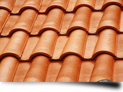 An example of some clay roof tiles